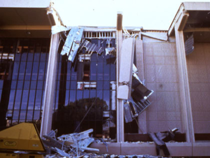 Oviatt Library Quake Damage