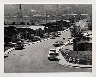Bill Owens, Street with Boy and Dog, 1999
