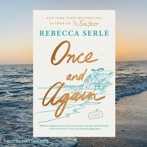 Once and Again book cover set against a beach background. 
